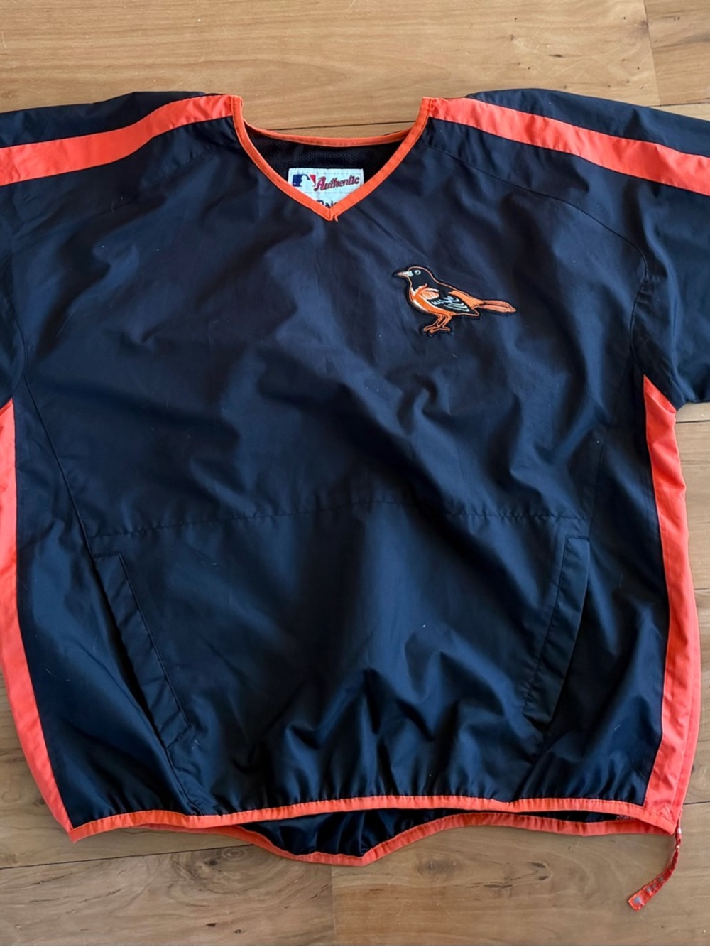 Vintage Y2K Majestic Baltimore Orioles MLB Pullover Jacket Batting Practice L